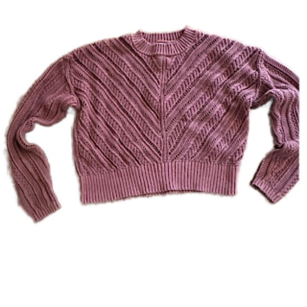 Old Navy Crop Chevron Open Knit Sweater Size XS Women. Great condition